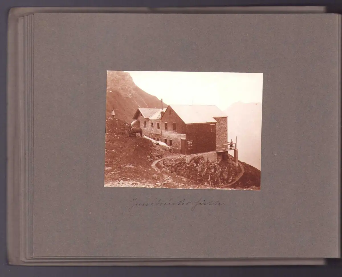 Fotoalbum 36 Fotografien Österreich-Tirol 1925, Ansicht Neustift, Einheimische in Tracht, Alpenpanorama, Berg-Massiv 8