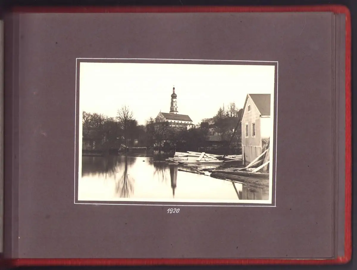 Fotoalbum 74 Fotografien 1920-1949, Ansicht Deggendorf, Erinnerung Baurat Fritz Lukas Leiter Hochwasser-Schutzmassnahmen 4