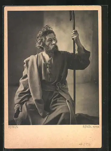 AK Oberammergau, Passionspiele 1930, Peter Rendl als Petrus
