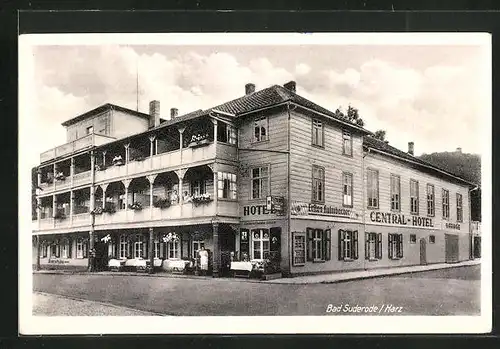 AK Bad Suderode / Harz, Central-Hotel mit Restaurant und Bierstube