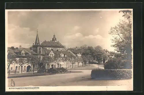 AK Frauenstein /Erzg., Marktplatz mit Schloss