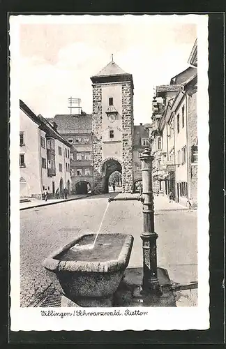 AK Villingen / Schwarzwald, Partie am Riettor