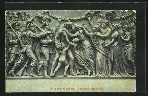 AK Niederwald, Nationaldenkmal, Partie Heimkehr