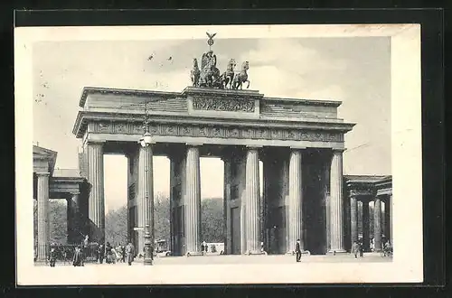 AK Berlin, Blick zum Brandenburger Tor