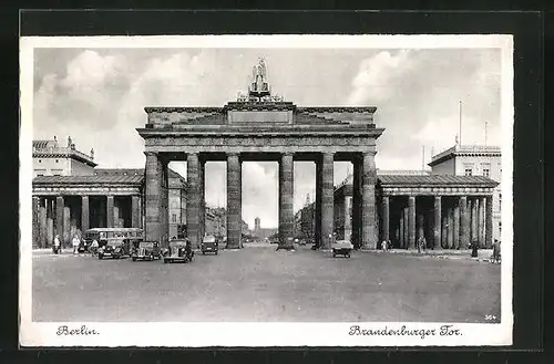 AK Berlin, Blick durch das Brandenburger Tor