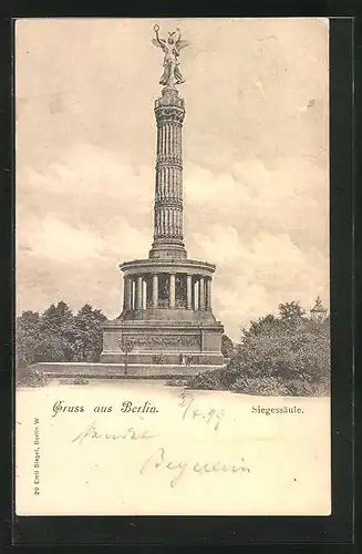 AK Berlin, Blick auf die Siegessäule