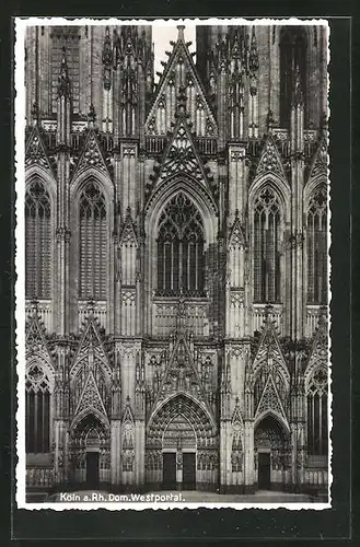 AK Köln / Rhein, Dom, Westportal