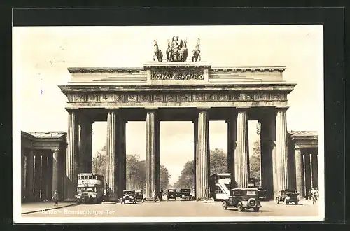 AK Berlin, Blick durch das Brandenburger Tor