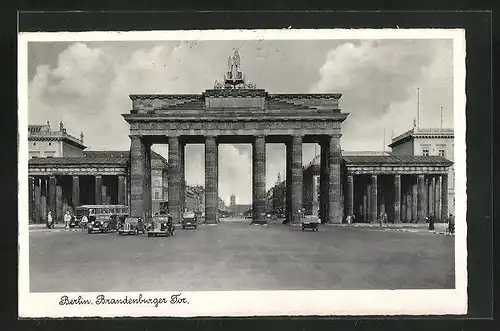 AK Berlin, Blick zum Brandenburger Tor