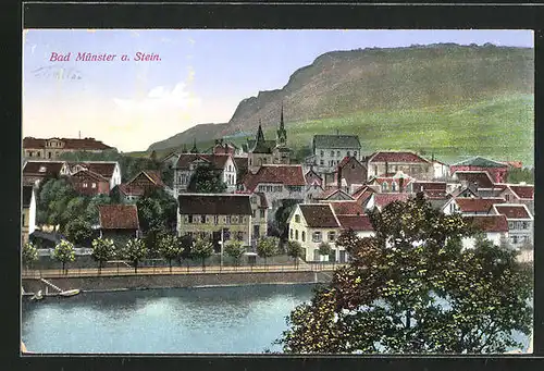 AK Bad Münster a. Stein, Teilansicht