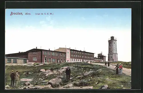 AK Brocken / Harz, Hotel mit Aussichtsturm