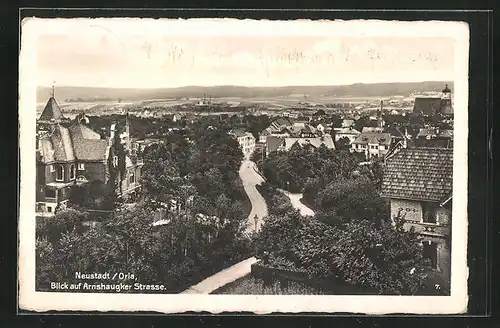 AK Neustadt / Orla, Blick auf Arnshaugker Strasse