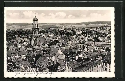 AK Göttingen, Totalansicht der Jakobi-Kirche