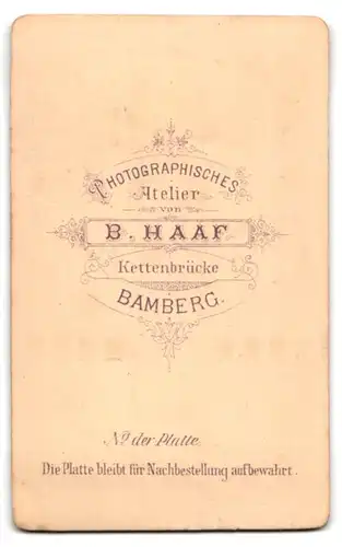 Fotografie B. Haaf, Bamberg, Portrait junge Dame mit Hochsteckfrisur