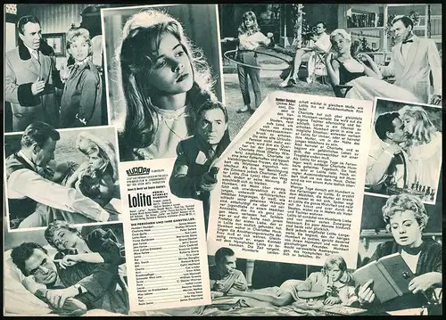 Filmprogramm IFB Nr. 6150, Lolita, James Mason, Shelley Winters, Peter Sellers, Regie: Stanley Kubrick