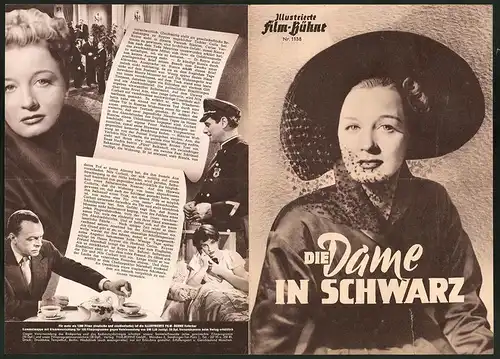 Filmprogramm IFB Nr. 1138, Die Dame in Schwarz, Paul Hartmann, Mady Rahl, Regie: Erich Engels