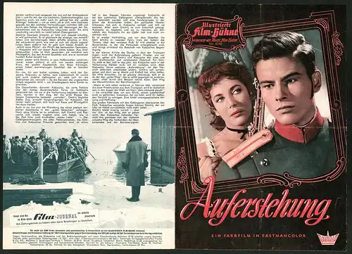 Filmprogramm IFB Nr. 4540, Auferstehung, Horst Buchholz, Myriam Bru, Edith Mill, Regie: Rolf Hansen