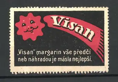 Reklamemarke Visan margarin vse predci neb náhradou je másla nejlepsi, Sternschnuppe
