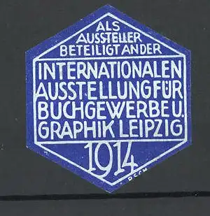 Künstler-Reklamemarke Leipzig, Internationale Ausstellung für Buchgewerbe und Graphik 1914