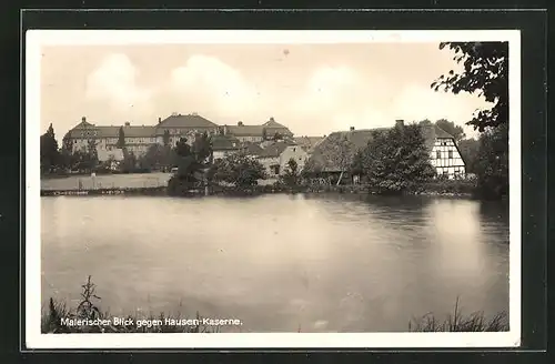 AK Freiberg /Sachs., Blick gegen Hausen-Kaserne