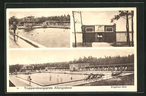 AK Altengrabow, Truppenübungsplatz, Engelien Bad, Eingang, Schwimmbecken