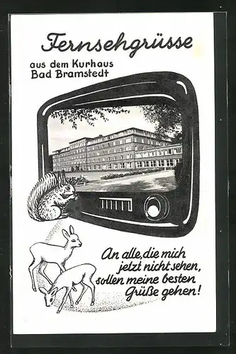 AK Bad Bramstedt, Blick auf das Kurhaus, Fernsehgrüsse