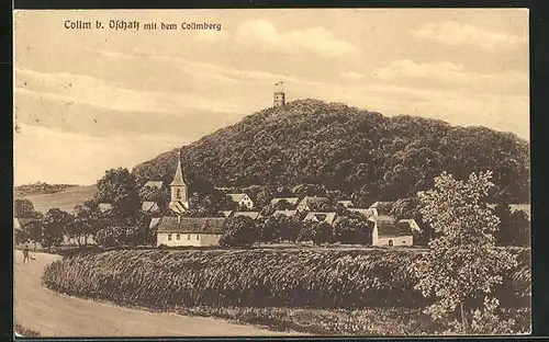 AK Collm b. Oschatz, Teilansicht mit dem Collmberg