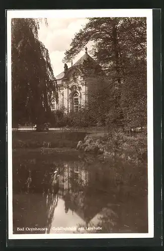 AK Bad Oeynhausen, Goldfischteich mit Lesehalle