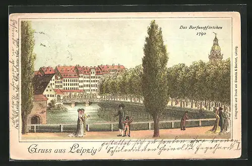 AK Leipzig, Das Barfusspförtchen 1790