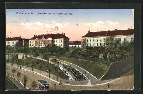 AK Zwickau i. Sa., Kaserne des Inf. Regt. No. 133