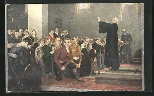 Künstler-AK Einsegnung der Freiwilligen 1813
