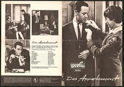 Filmprogramm PFP Nr. 94 /63, Das Appartement, Jack Lemmon, Shirley MacLaine, Regie: Billy Wilder