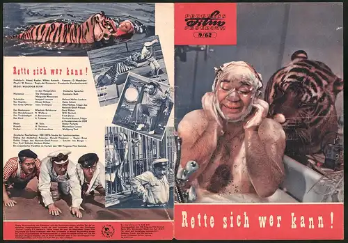 Filmprogramm PFP Nr. 9 /62, Rette sich wer kann!, Margarita Nasarowa, Jewgeni Leonow, Regie: Wladimir Fetin