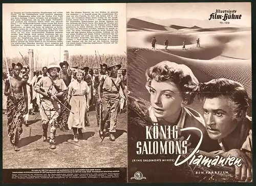 Filmprogramm IFB Nr. 1218, König Salomons Diamanten, Deborah Kerr, Stewart Granger, Regie: Compton Bennett