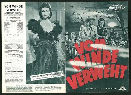 Filmprogramm IFB Nr. 1837, Vom Winde verweht, Fred Crana, George Reeves, Regie: Victor Fleming