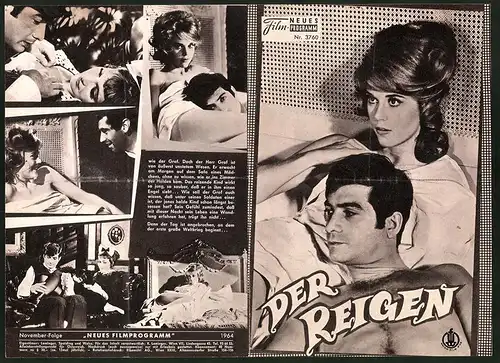 Filmprogramm NFP Nr. 3760, Der Reigen, Jean-Claude Brialy, Francine Bergé, Regie: Roger Vadim