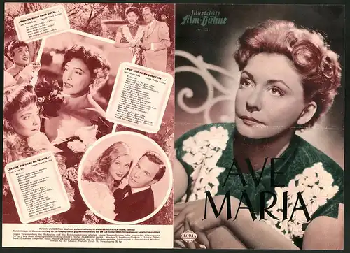 Filmprogramm IFB Nr. 2021, Ave Maria, Zarah Leander, Marianne Hold, Regie: Alfred Braun