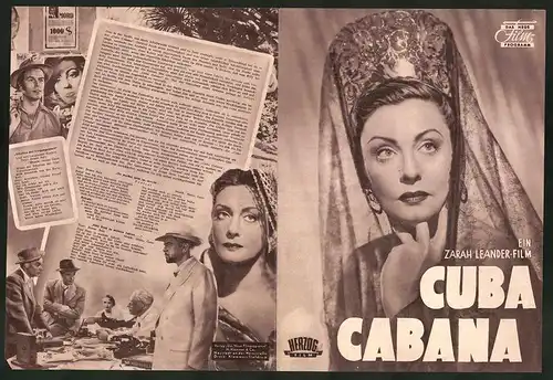 Filmprogramm DNF, Cuba Cabana, Zarah Leander, O. W. Fischer, Regie: Fritz Peter Buch