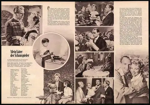 Filmprogramm PFP Nr. 95 /57, Mein Vater der Schauspieler, O. W. Fischer, Hilde Krahl, Regie: Robert Siodmak