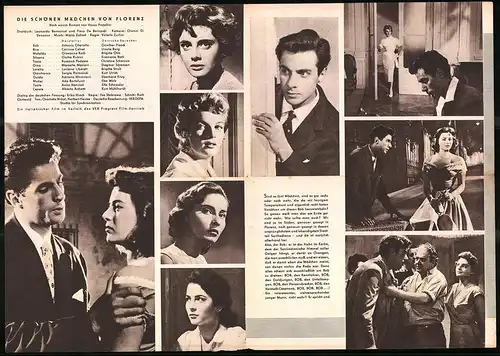 Filmprogramm PFP Nr. 70 /57, Die schönen Mädchen von Florenz, Antonio Cifariello, Corinne Calvet, Regie: V. Zurlini