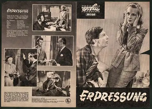 Filmprogramm PFP Nr. 101 /60, Erpressung, Fay Compton, Mai Zetterling, Dirk Bogarde, Regie: Marc Allegret