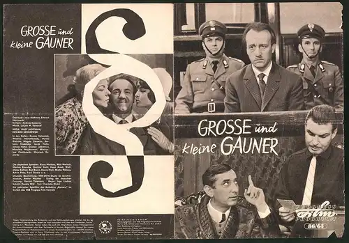 Filmprogramm PFP Nr. 86 /63, Grosse und kleine Gauner, Gustav Holoubek, Wieslaw Michnikowski, Regie: J. Hoffman