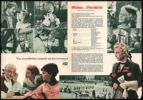 Filmprogramm PFP Nr. 99 /62, Minna von Barnhelm, Marita Böhme, Otto Mellies, Regie: Martin Hellberg