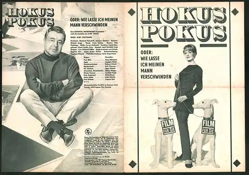 Filmprogramm Film für Sie Nr. 72 /66, Hokus Pokus, Liselotte Pulver, Heinz Rühmann, Regie: Kurt Hoffmann