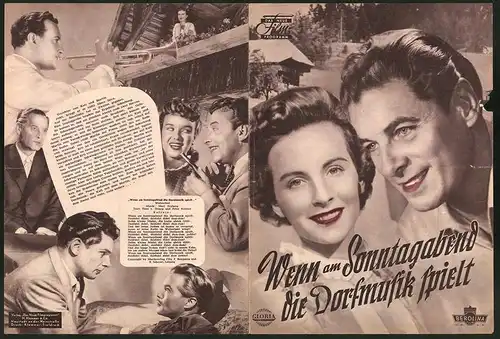 Filmprogramm DNF, Wenn am Sonntagabend die Dorfmusik spielt, Hans Stüwe, Ingeborg Körner, Regie: R. Schündler