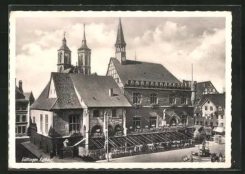 AK Göttingen, Rathaus mit Brunnen