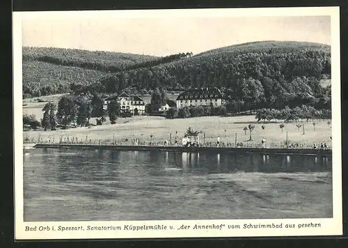 AK Bad Orb, Sanatorium Küppelsmühle und Hotel Annenhof