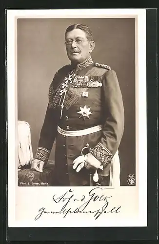 AK Generalfeldmarschall Frh. v. d. Goltz in Uniform mit Orden