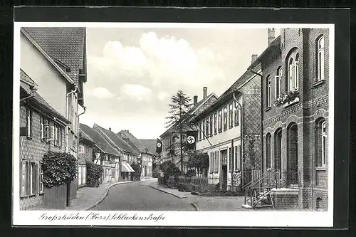 AK Grossrhüden /Harz, Schlackenstrasse mit n