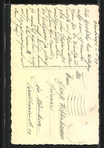 AK Oberstdorf, Totalansicht mit Gasthaus Gehring